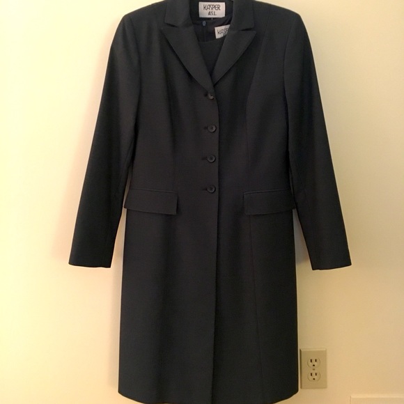Kasper 2 piece suit, charcoal gray, sz 4 - Picture 1 of 11